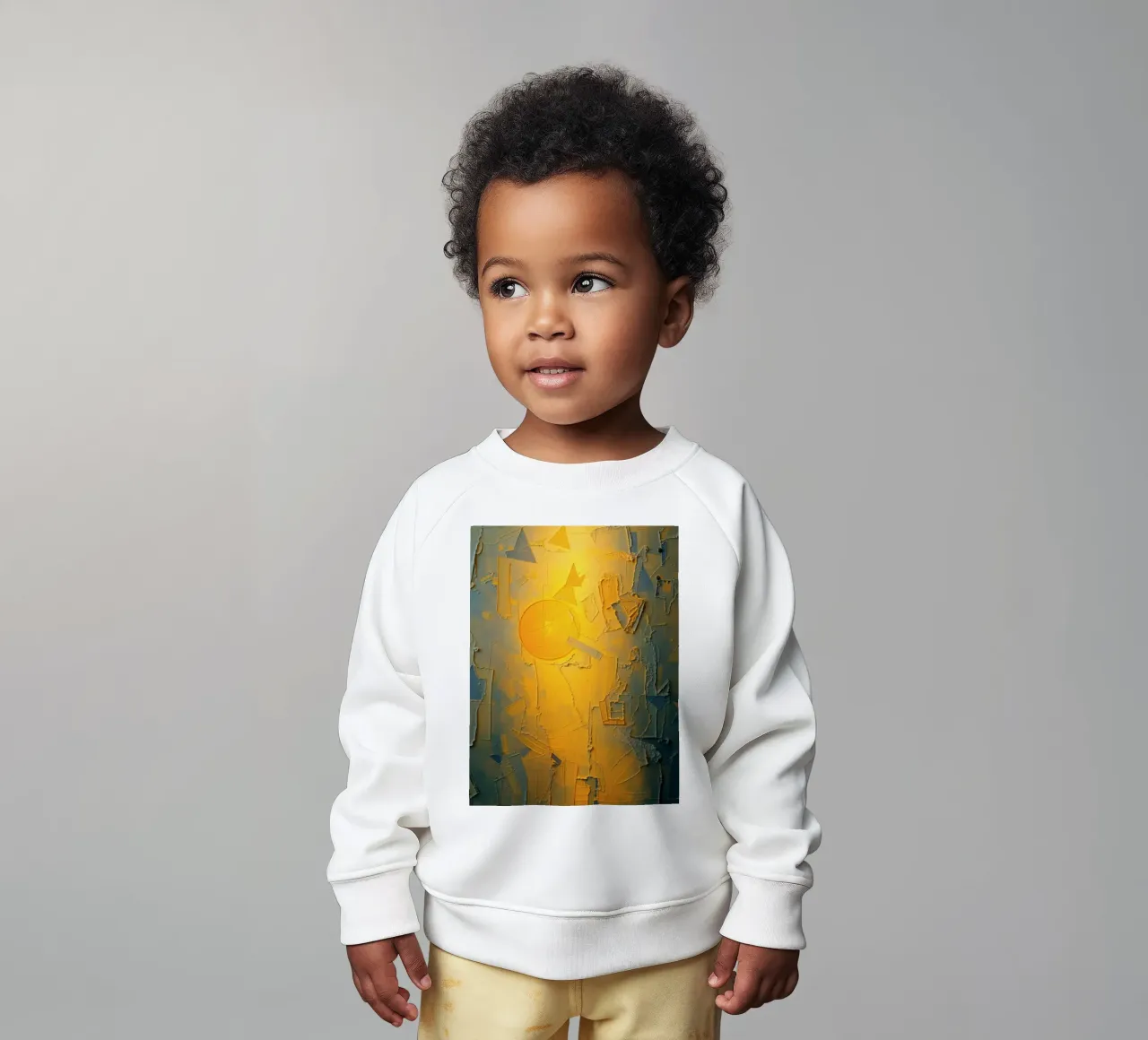 Composición abstracta con formas geométricas y colores cálidos sudadera de bebé de DesignDoodle