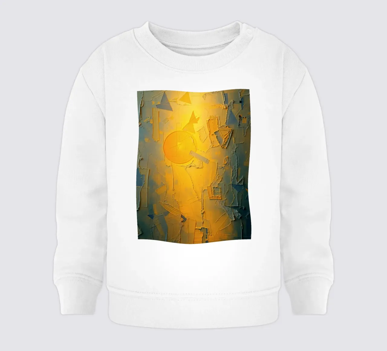Composición abstracta con formas geométricas y colores cálidos sudadera de bebé de DesignDoodle