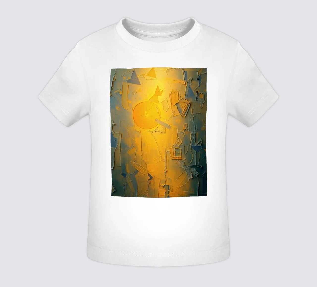 Composizione astratta con forme geometriche e colori caldi maglietta neonato da DesignDoodle