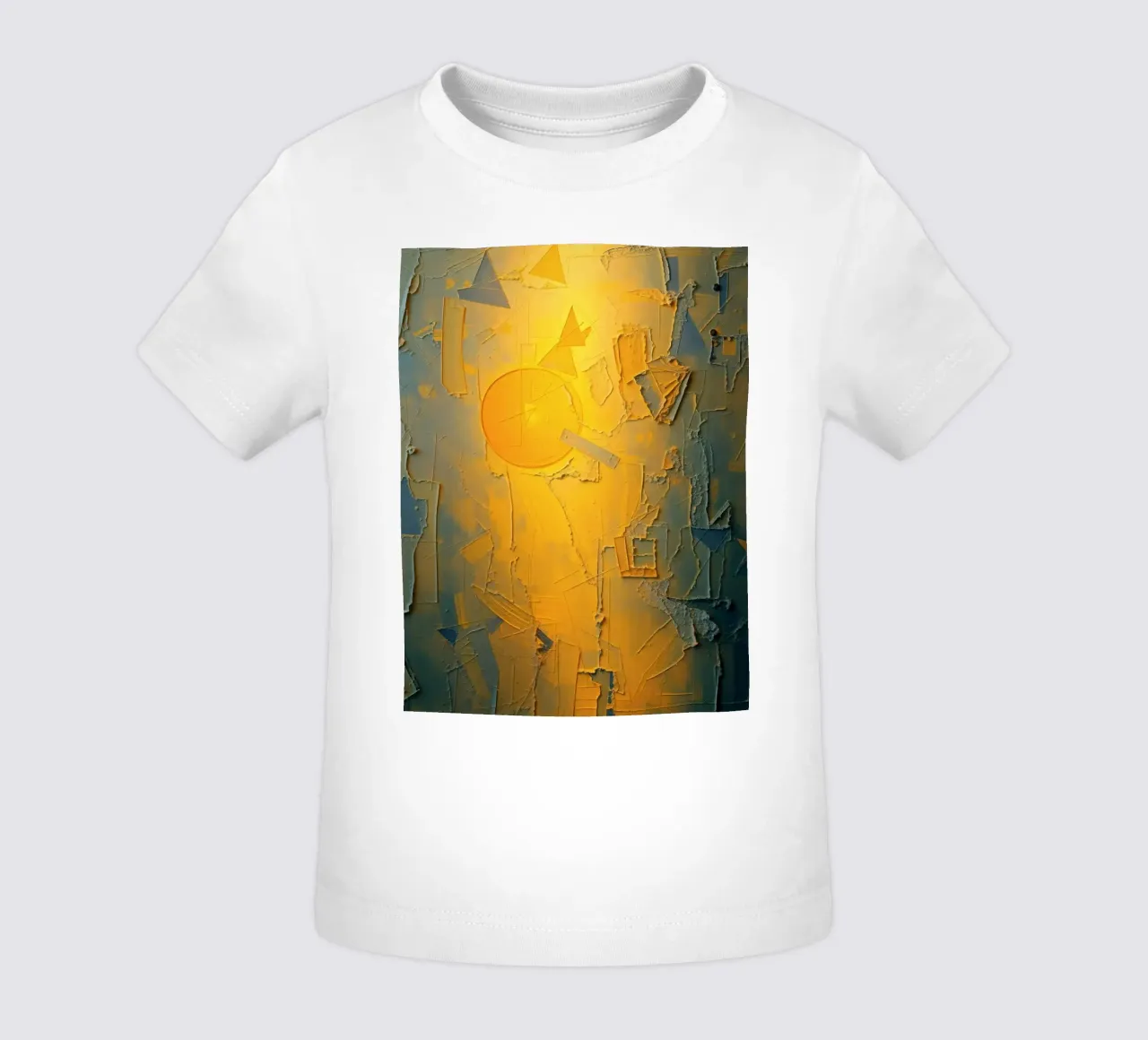 Abstract composition featuring geometric shapes & warm color baby t-shirt by DesignDoodle