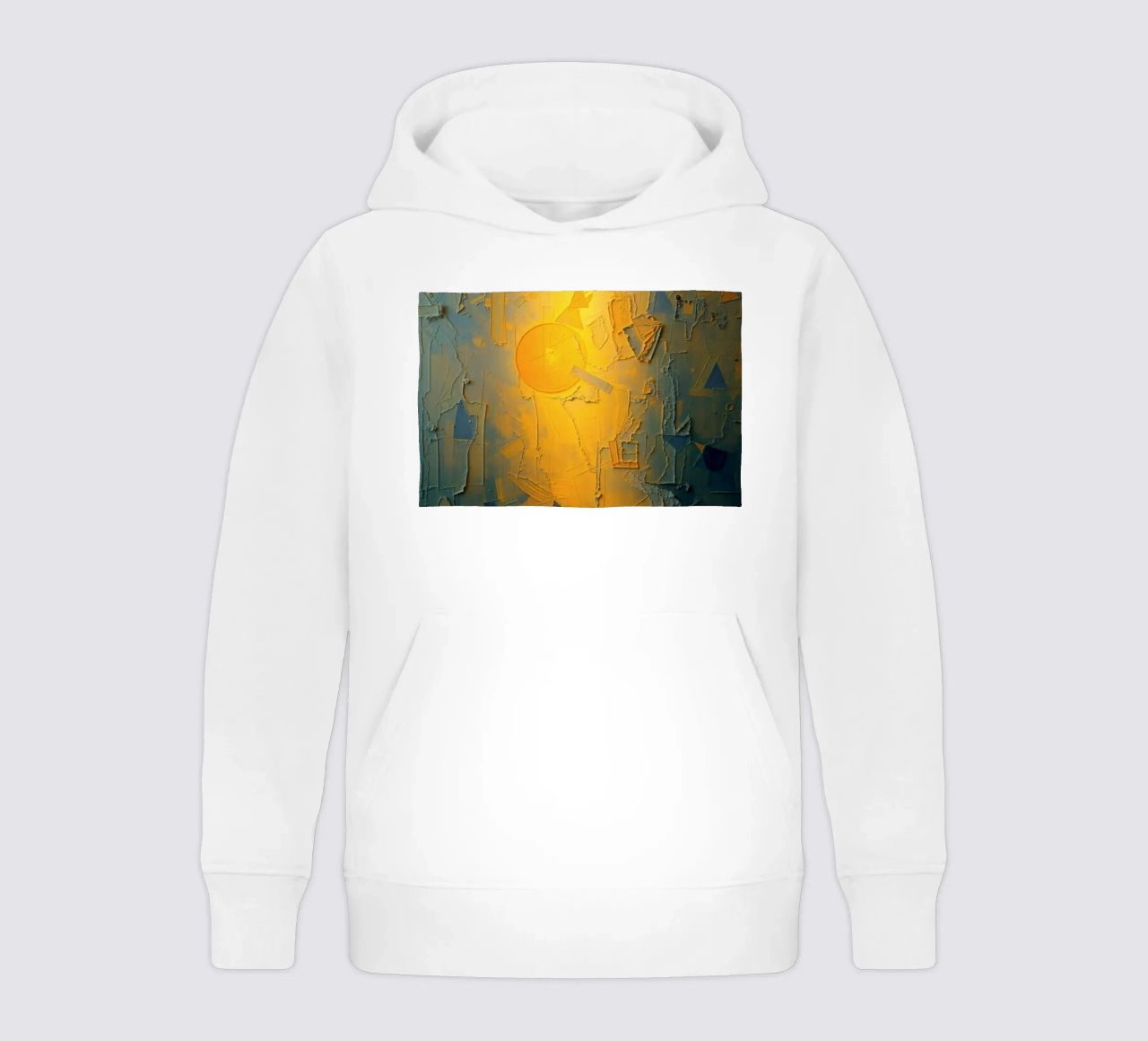 Composizione astratta con forme geometriche e colori caldi felpa bambino con cappuccio da DesignDoodle
