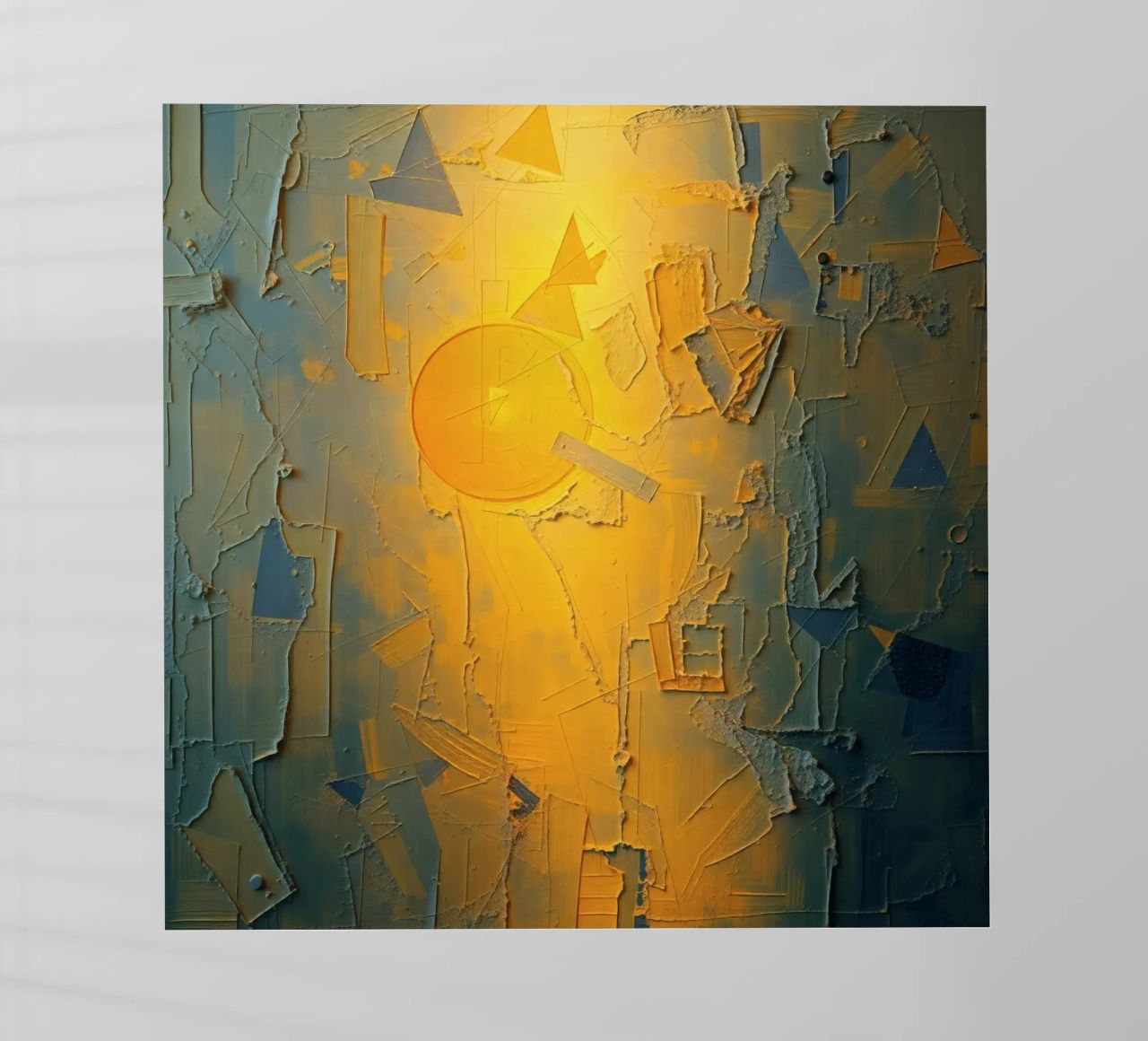 Composizione astratta con forme geometriche e colori caldi pellicola backlit da DesignDoodle