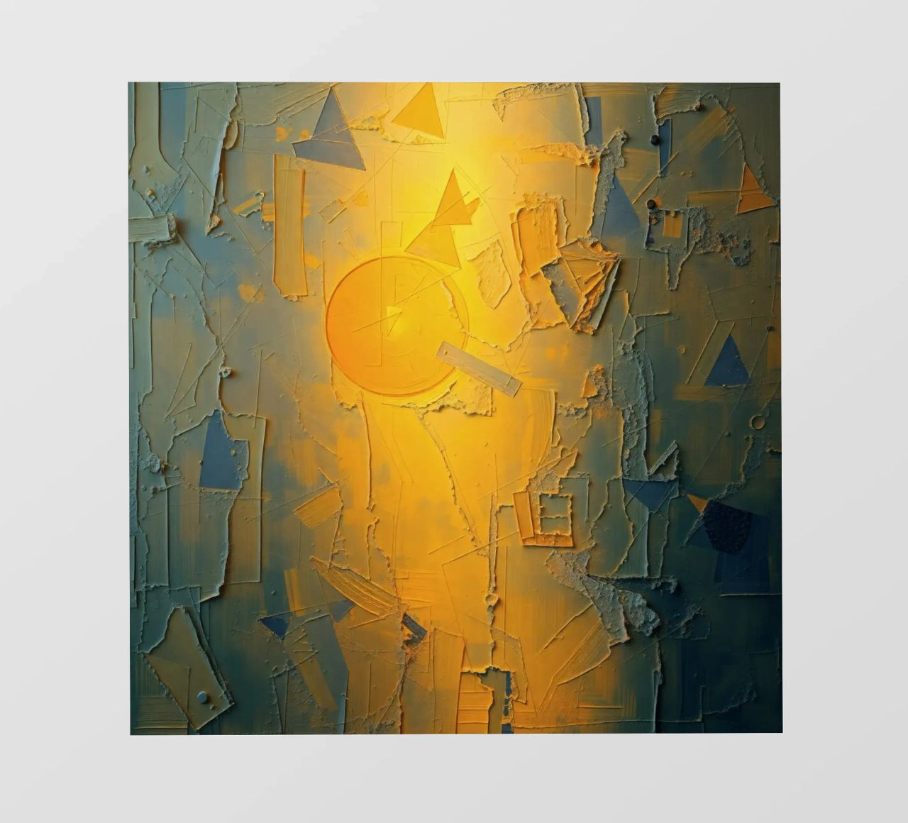 Composizione astratta con forme geometriche e colori caldi pellicola backlit da DesignDoodle