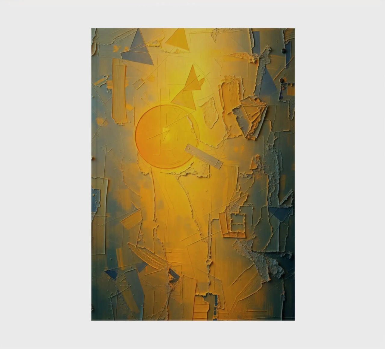 Abstract composition featuring geometric shapes & warm color notebook by DesignDoodle