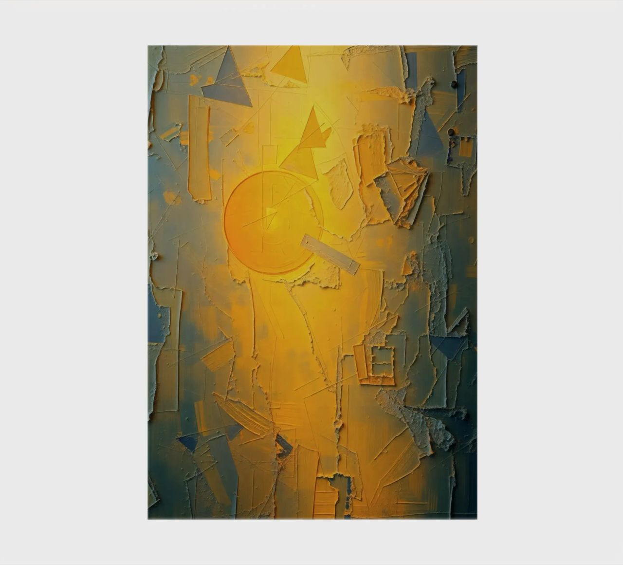 Abstract composition featuring geometric shapes & warm color notebook by DesignDoodle