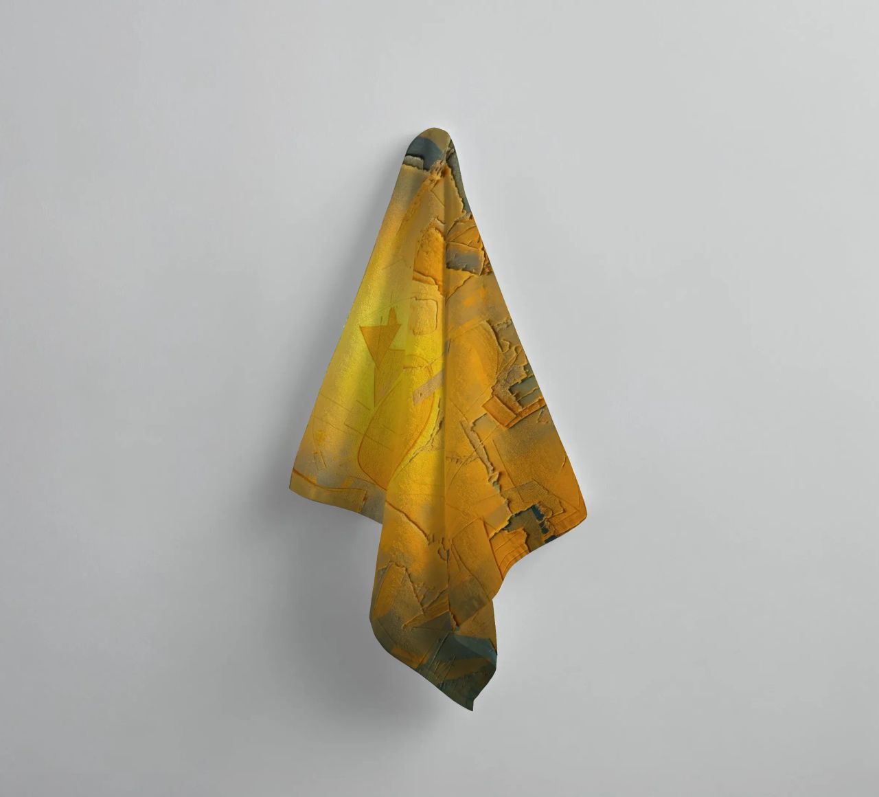 Abstract composition featuring geometric shapes & warm color towel by DesignDoodle