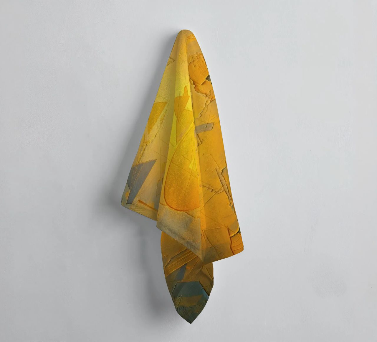 Abstract composition featuring geometric shapes & warm color towel by DesignDoodle