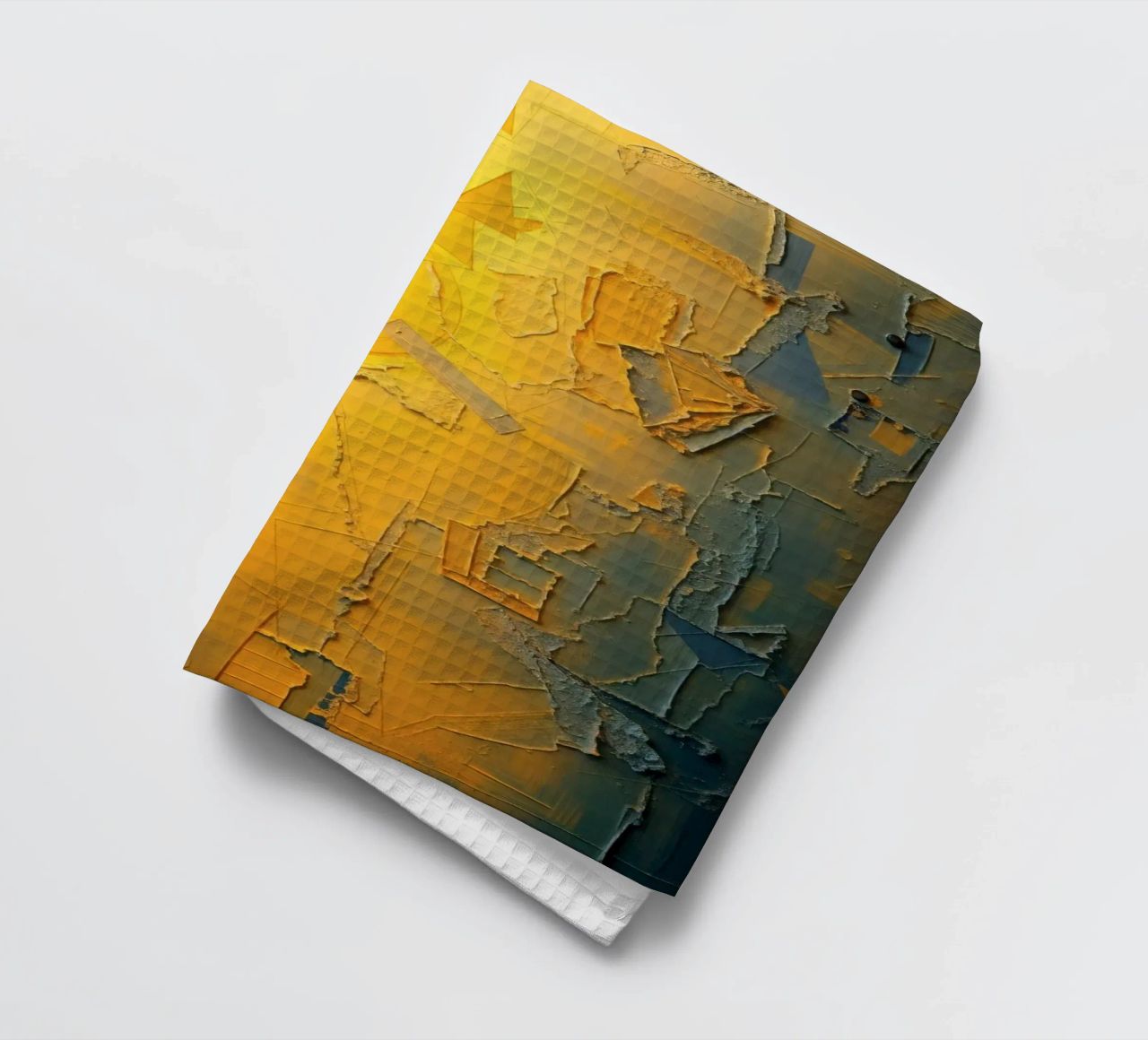 Composizione astratta con forme geometriche e colori caldi canovaccio da cucina da DesignDoodle