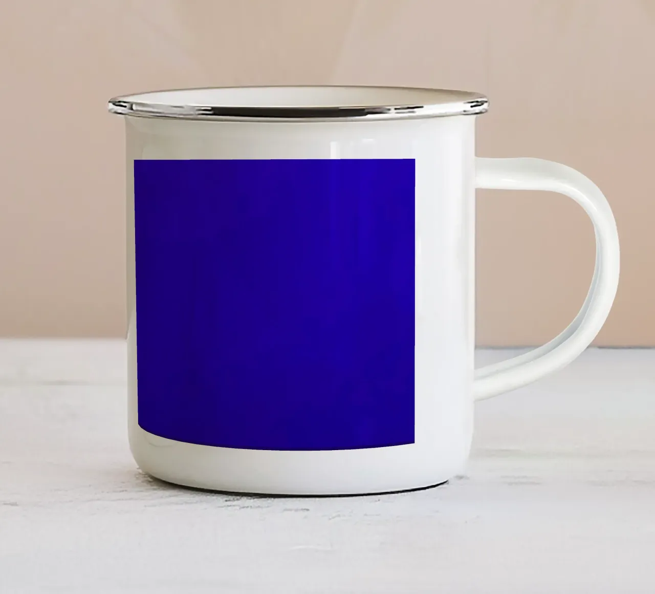 sfondo astratto blu con bolle luminose tazza in smalto da DesignDoodle