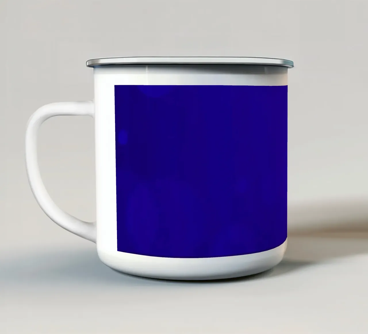 sfondo astratto blu con bolle luminose tazza in smalto da DesignDoodle