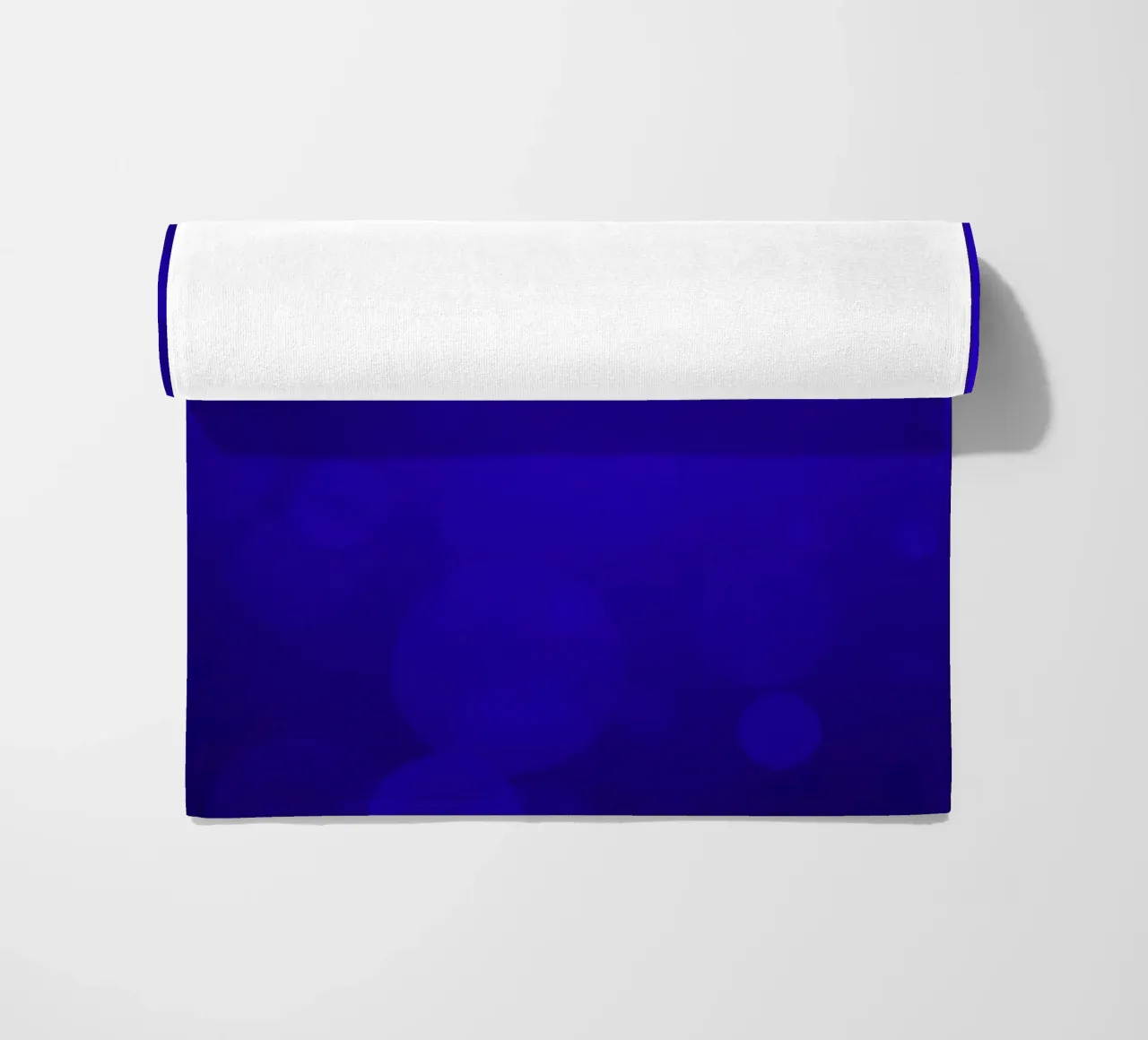 blue abstract background with luminous bubbles beach towel by DesignDoodle