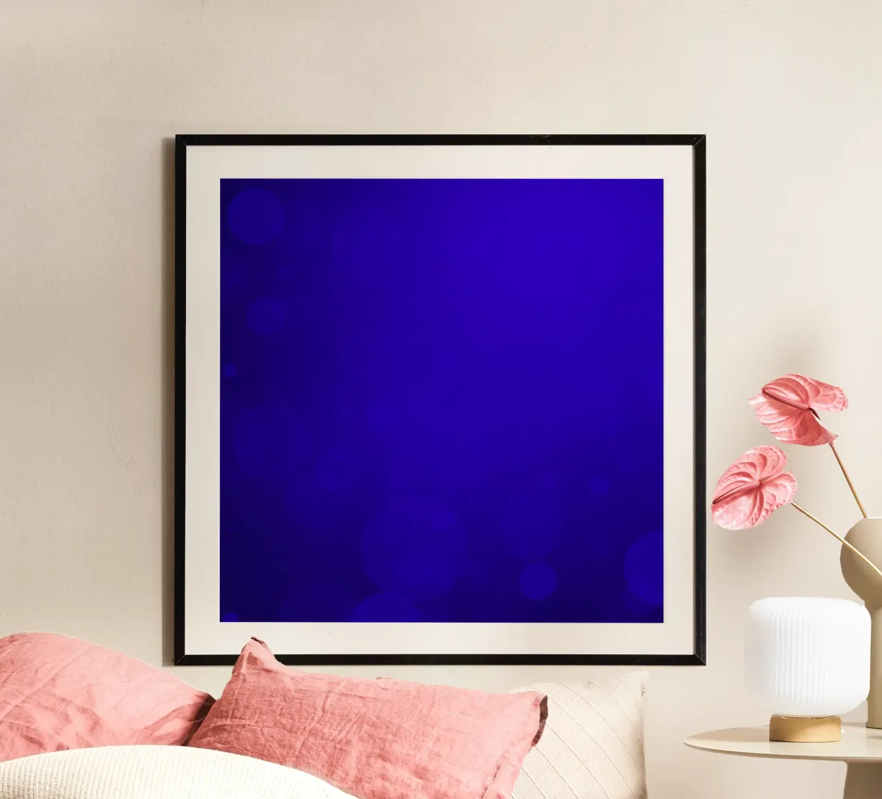 fondo abstracto azul con burbujas luminosas hahnemühle de DesignDoodle