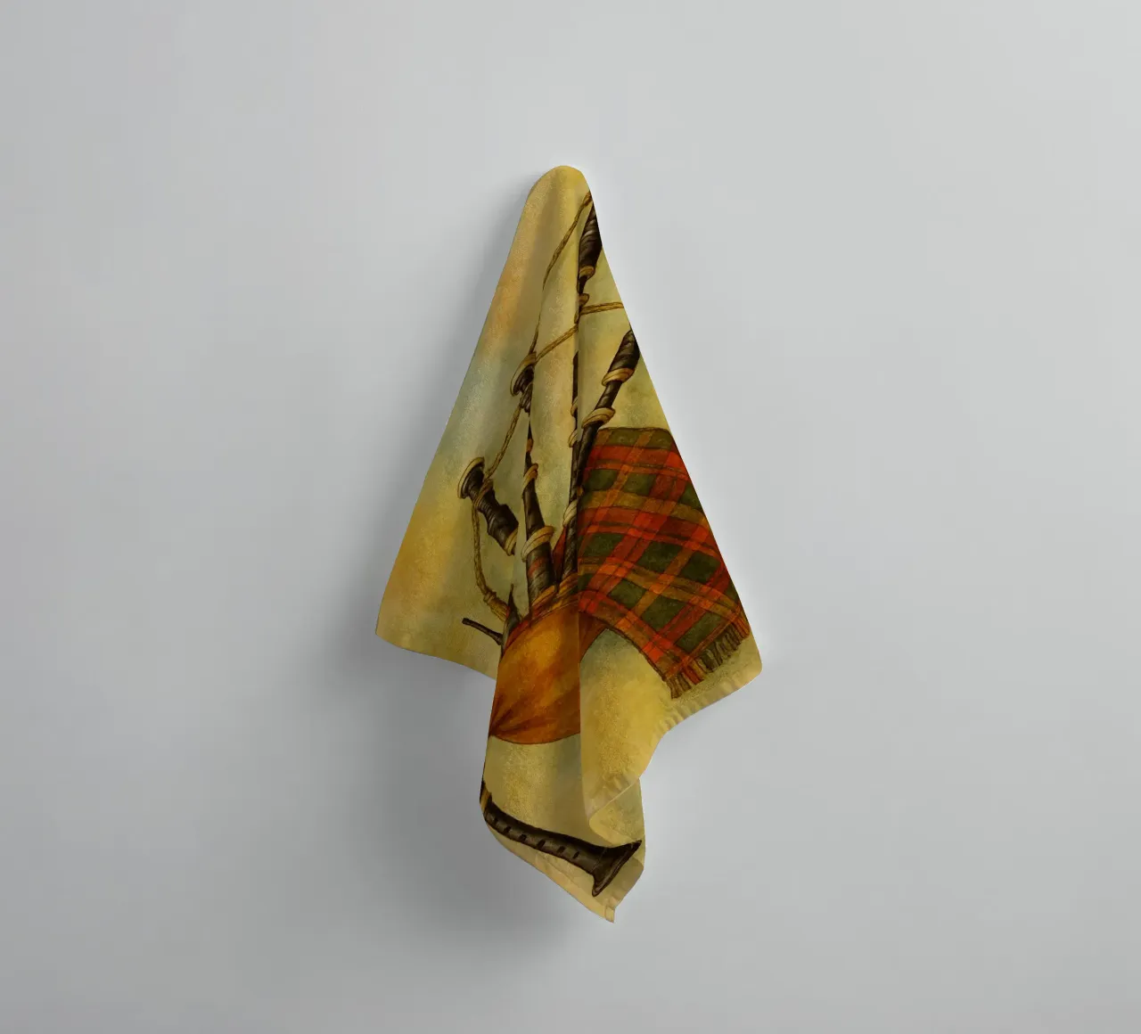 bagpipe imagination painting drawing art towel by the gendels