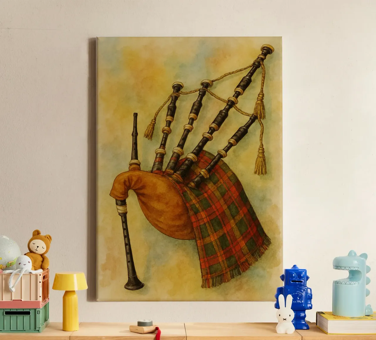 gaita imaginación pintura dibujo arte lienzo con Marco flotante de the gendels