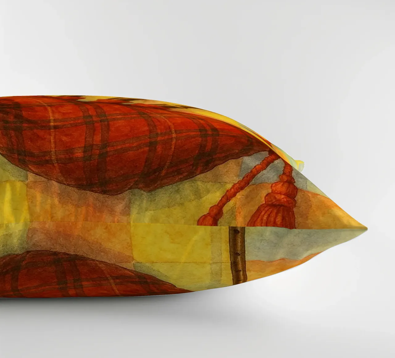 bagpipes imagination painting drawing art decorative cushion by the gendels