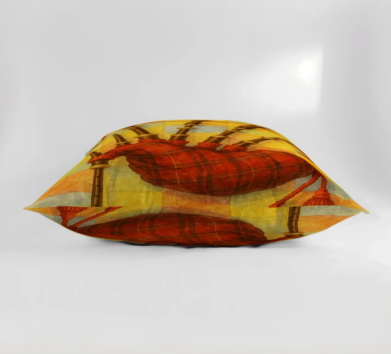 bagpipes imagination painting drawing art decorative cushion by the gendels