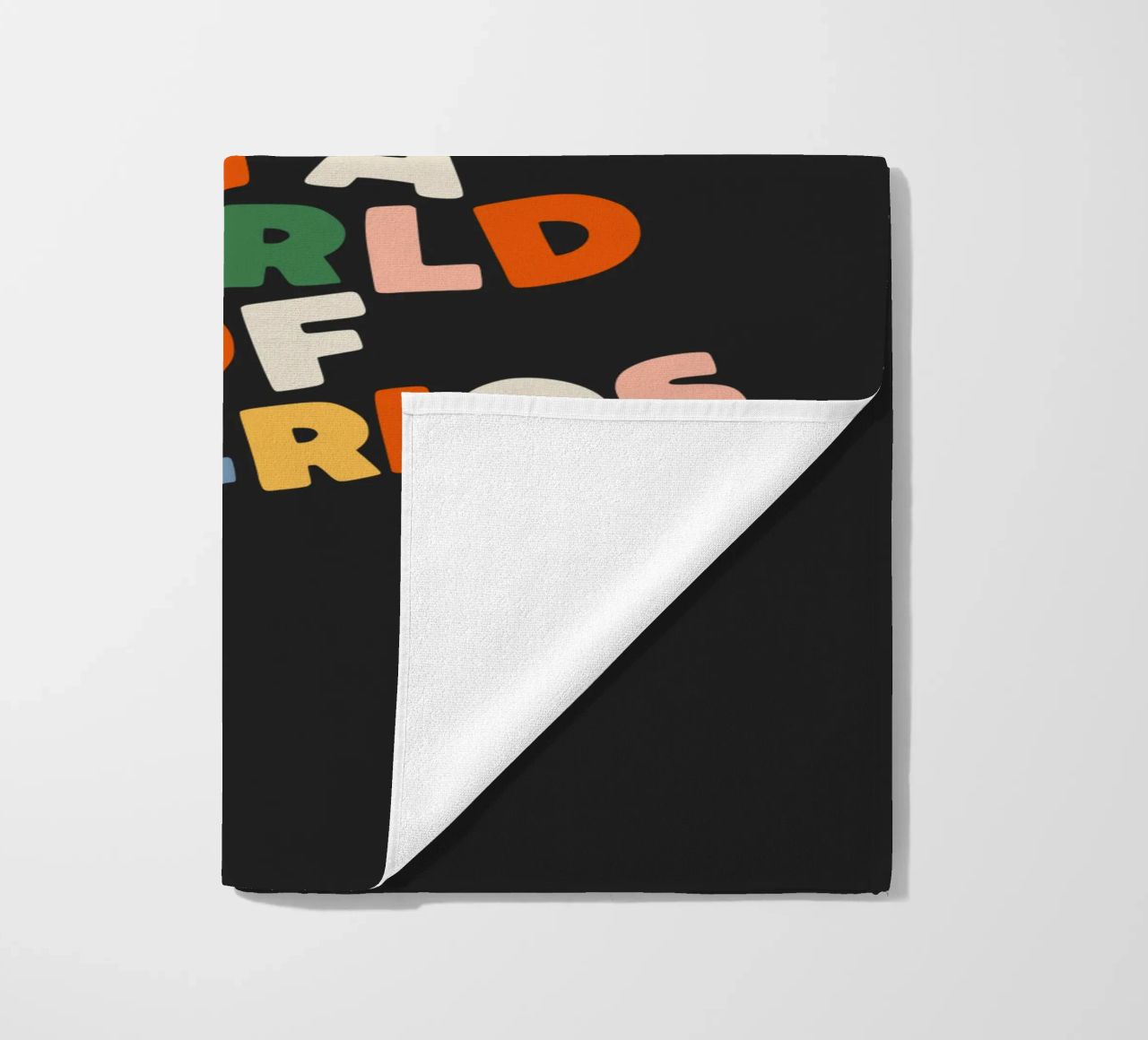 Be a Fruitloop in a World of Cheerios Typography Print beach towel by THE MOTIVATED TYPE