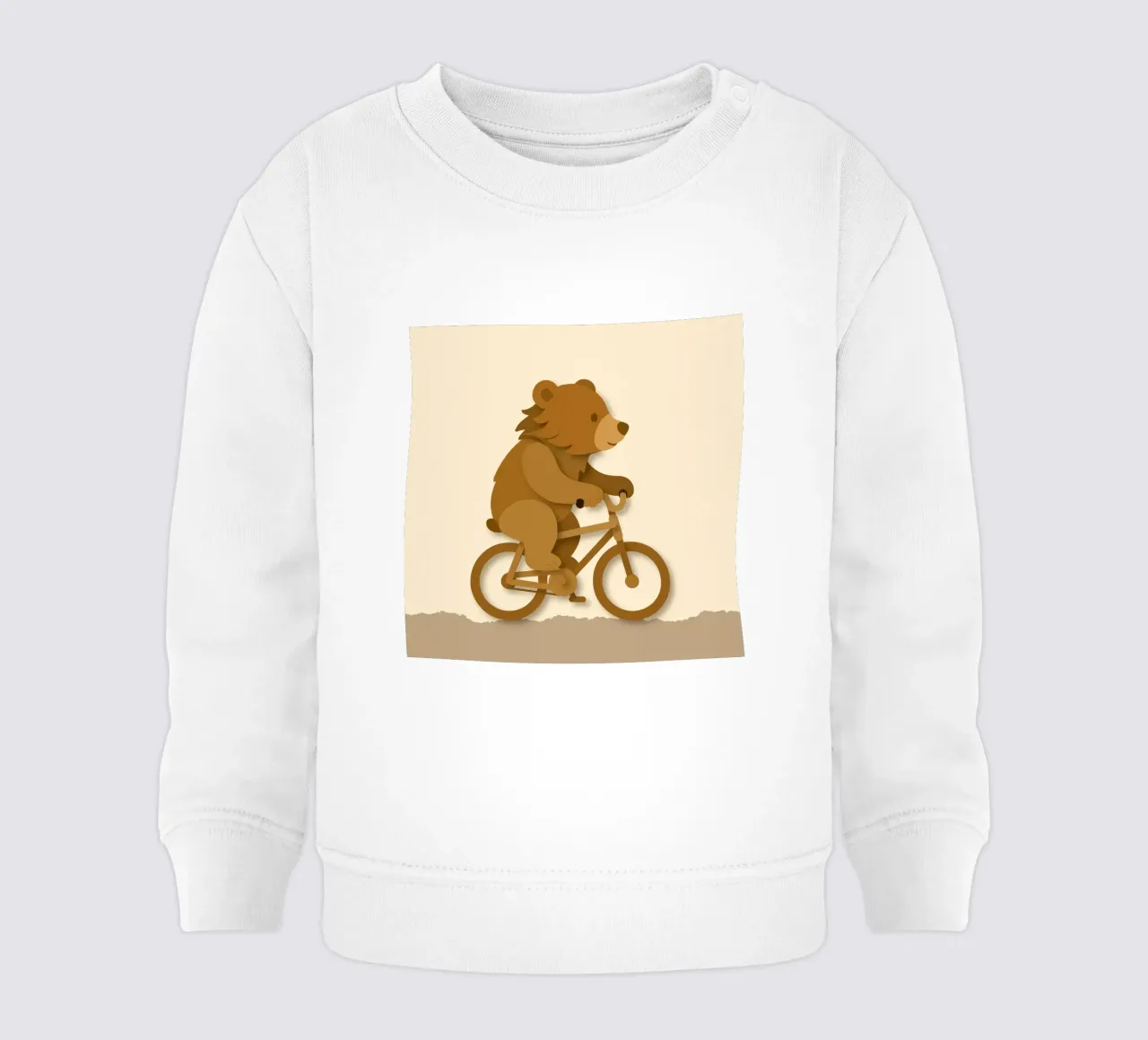 Orso allegro in bicicletta - design giocoso di animali felpa neonato da namosh
