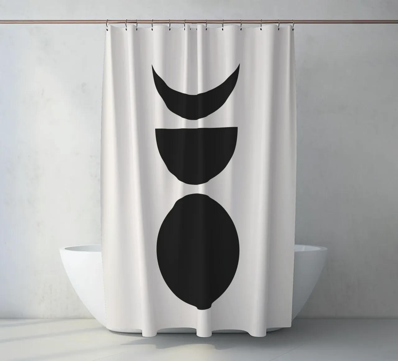 Abstracto Boho mediados de siglo Patrón 27 cortina de baño de Paigaam Studio