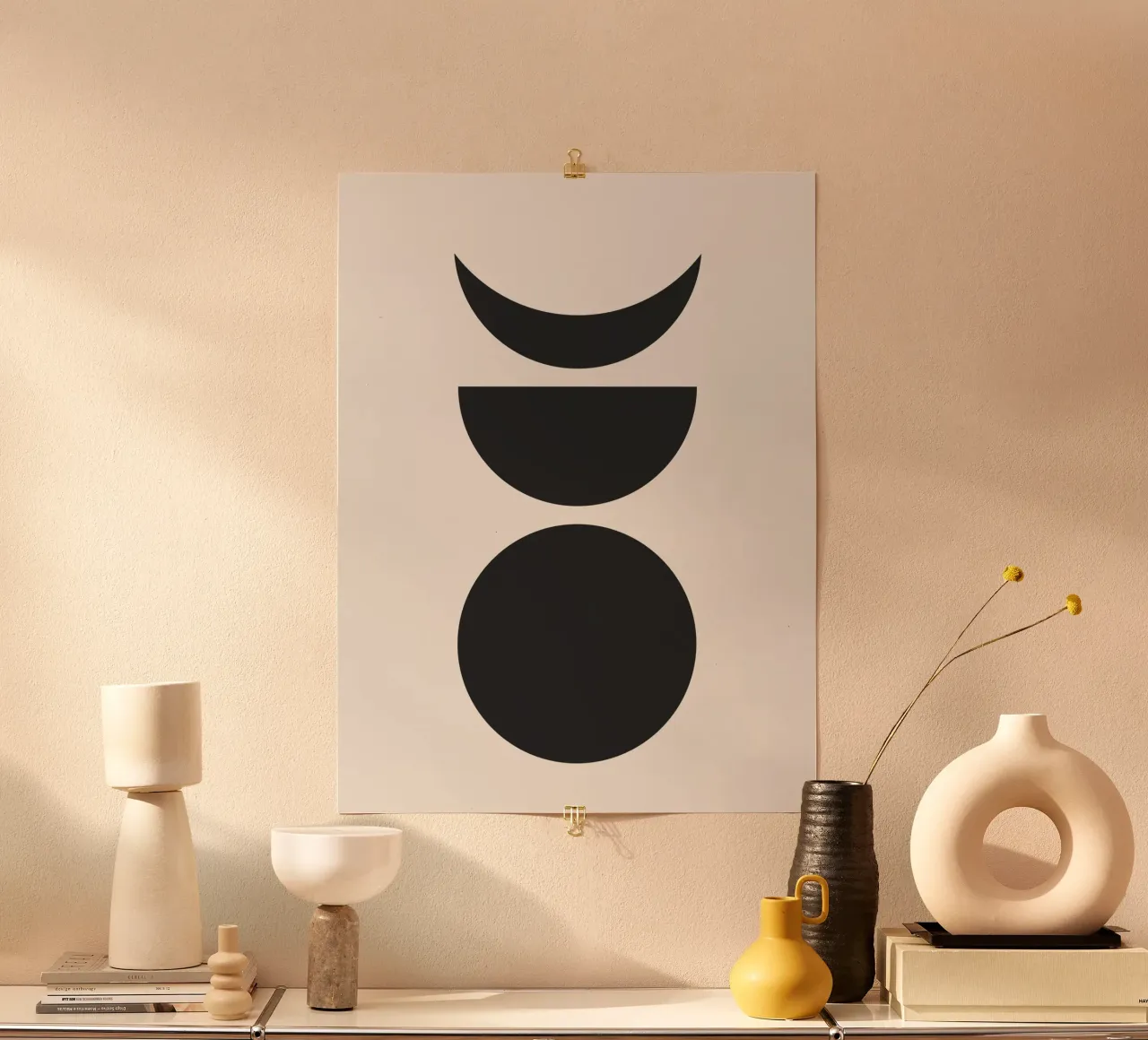 Astratto Boho metà secolo Pattern 27 carta hahnemühle da Paigaam Studio