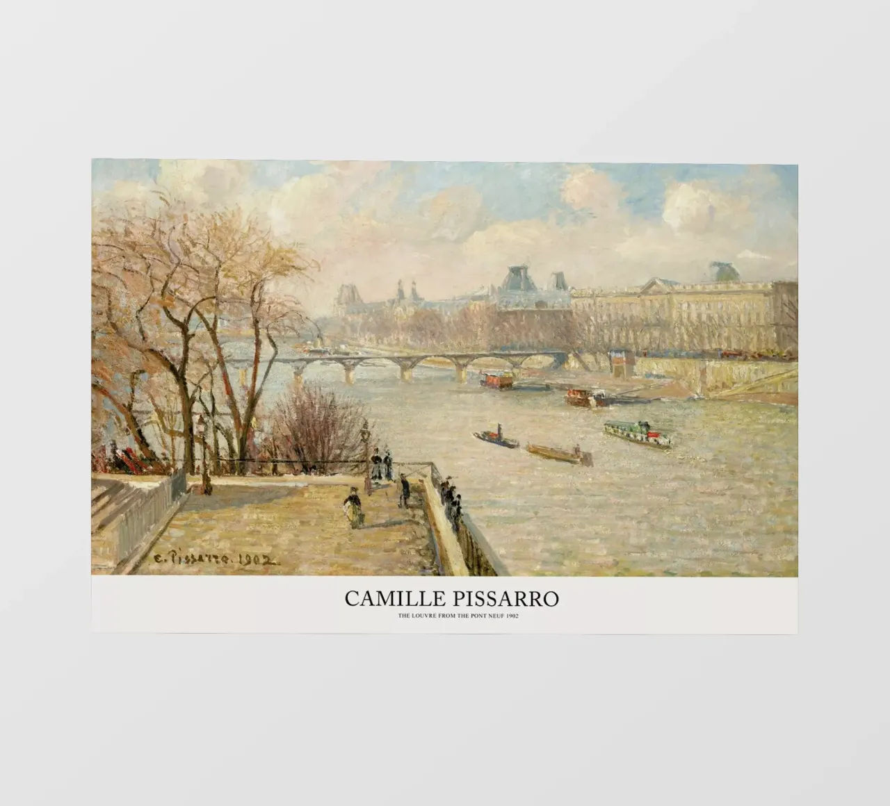Pissarro - The Louvre from the Pont Neuf pellicola backlit da Vintage by JUNIQE