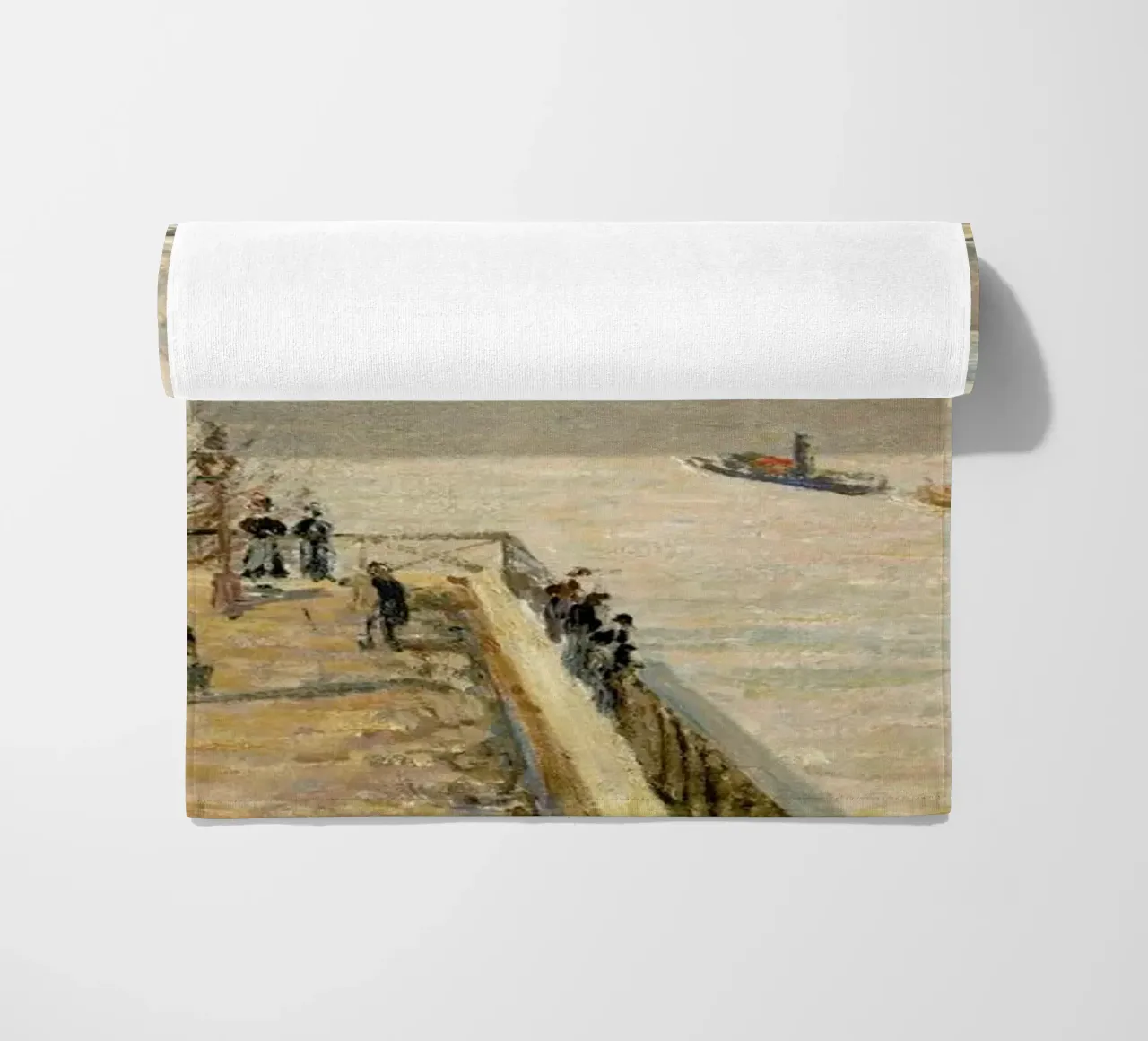 Pissarro - The Louvre from the Pont Neuf telo mare da Vintage by JUNIQE
