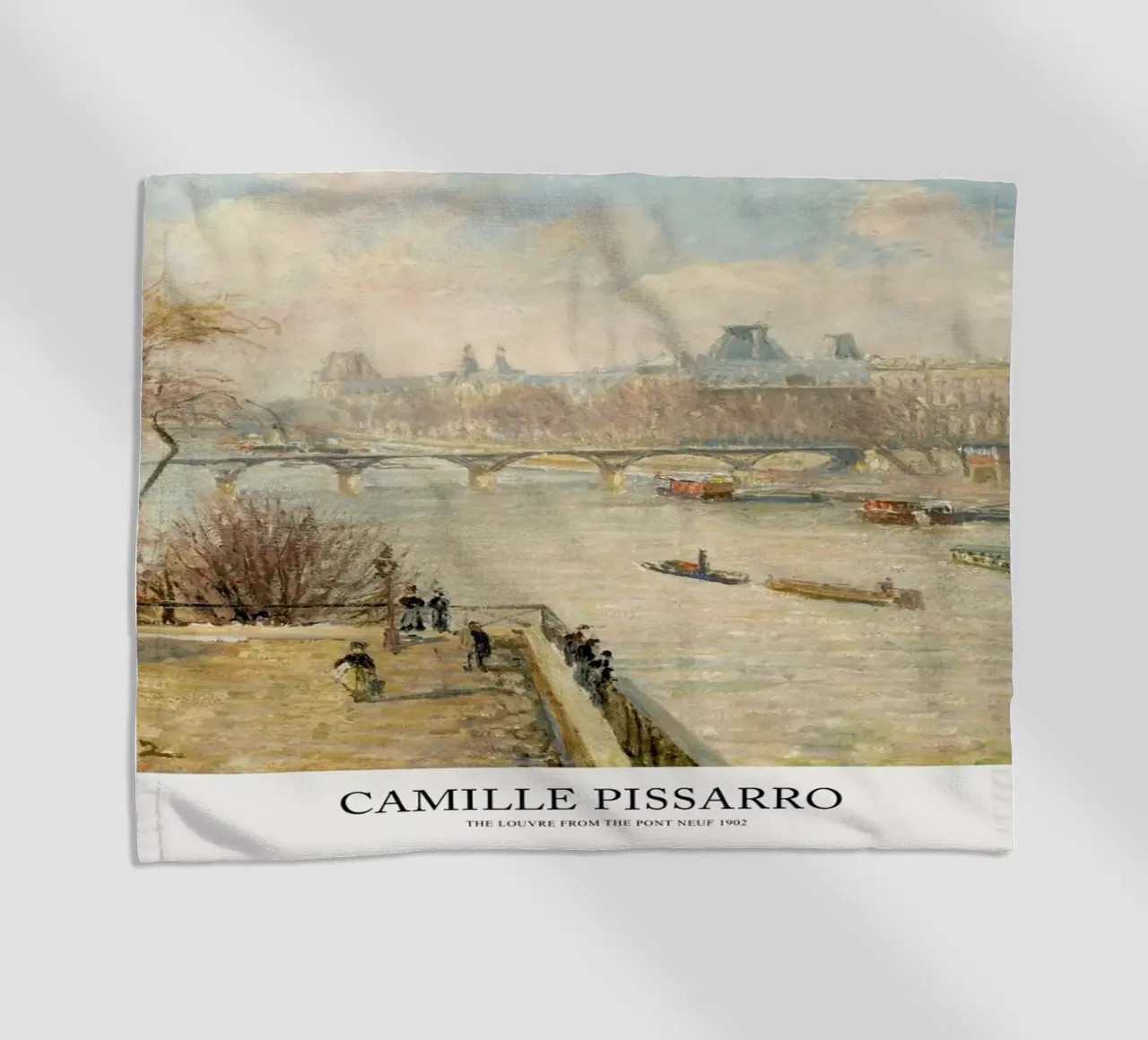 Pissarro - The Louvre from the Pont Neuf telo mare da Vintage by JUNIQE