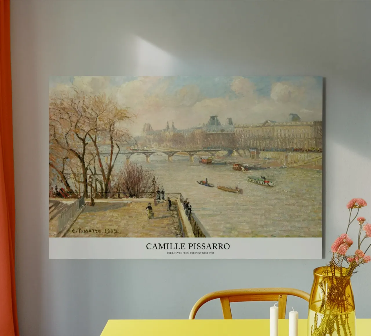 Pissarro - The Louvre from the Pont Neuf alluminio dibond da Vintage by JUNIQE