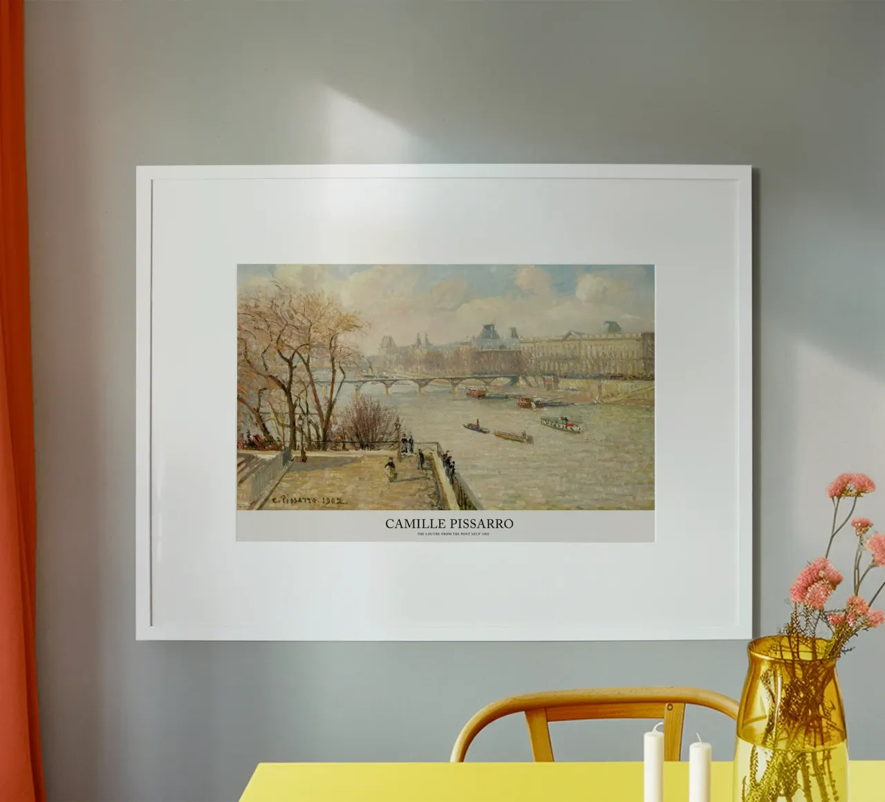 Pissarro - The Louvre from the Pont Neuf poster da Vintage by JUNIQE