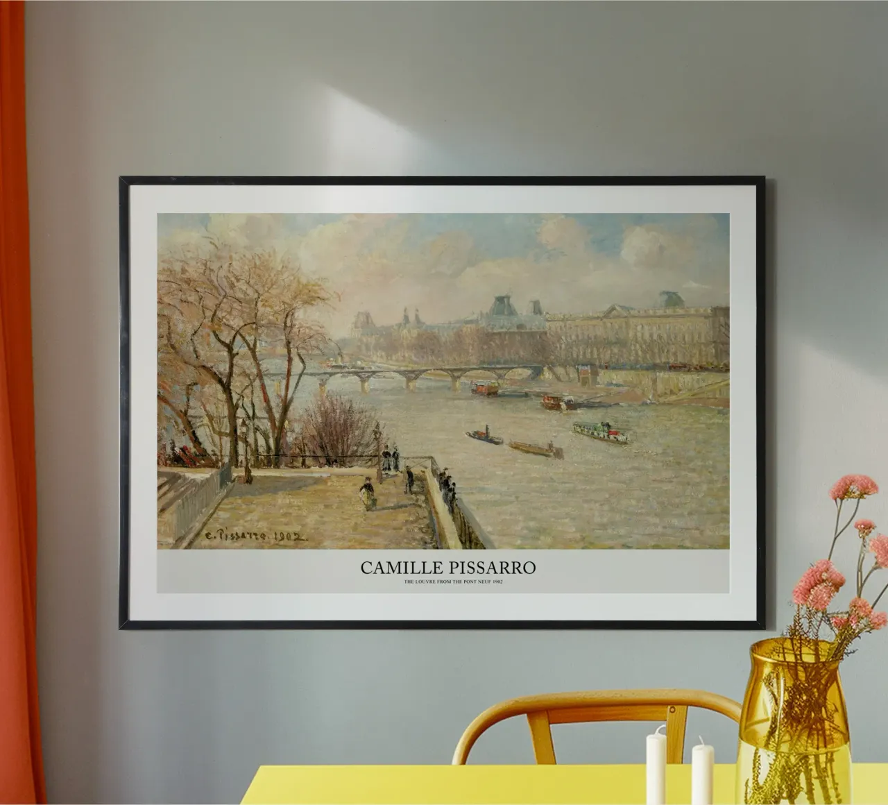 Pissarro - The Louvre from the Pont Neuf poster da Vintage by JUNIQE