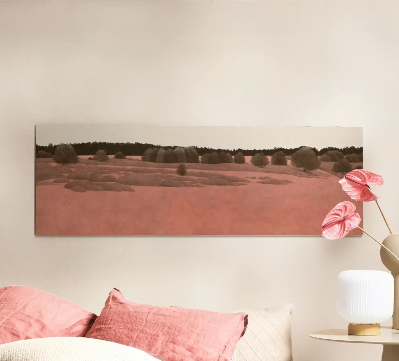 Deserto di sabbia rossa 2020 poster con telaio in legno da Soyoung Kwon