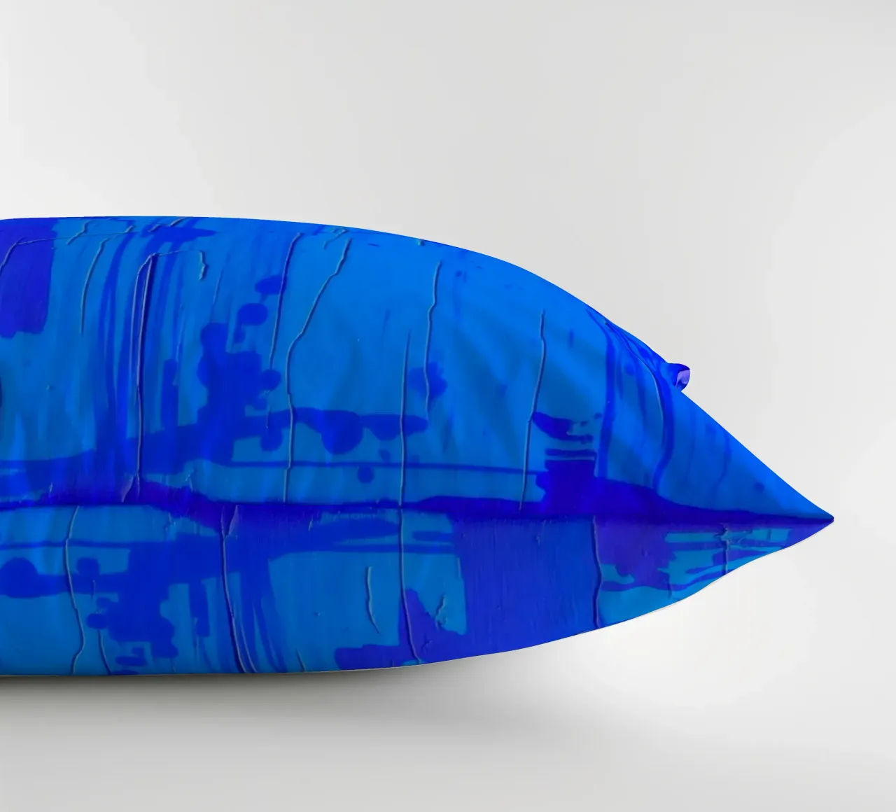 Abstract blue artwork featuring textured surface and varying decorative cushion by DesignDoodle
