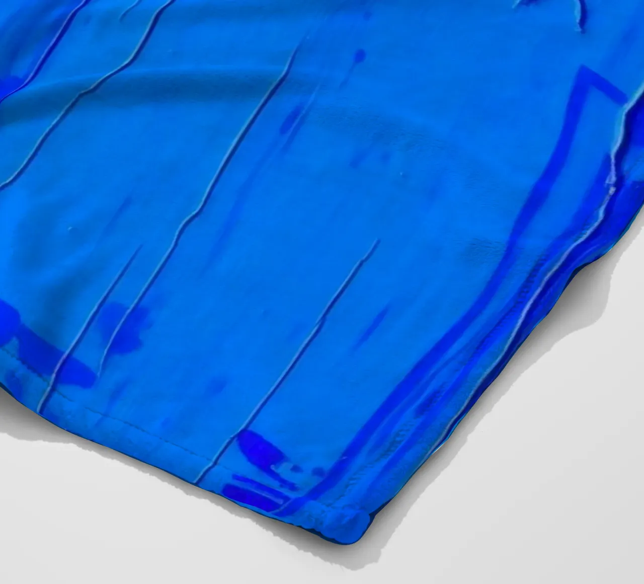 Abstract blauw kunstwerk met gestructureerd oppervlak en variërende fleecedeken van DesignDoodle