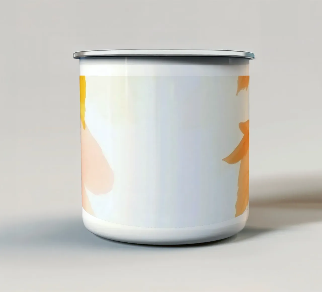 Foglie d'autunno che scivolano dolcemente su un'arte morbida e pastello tazza in smalto da DesignDoodle