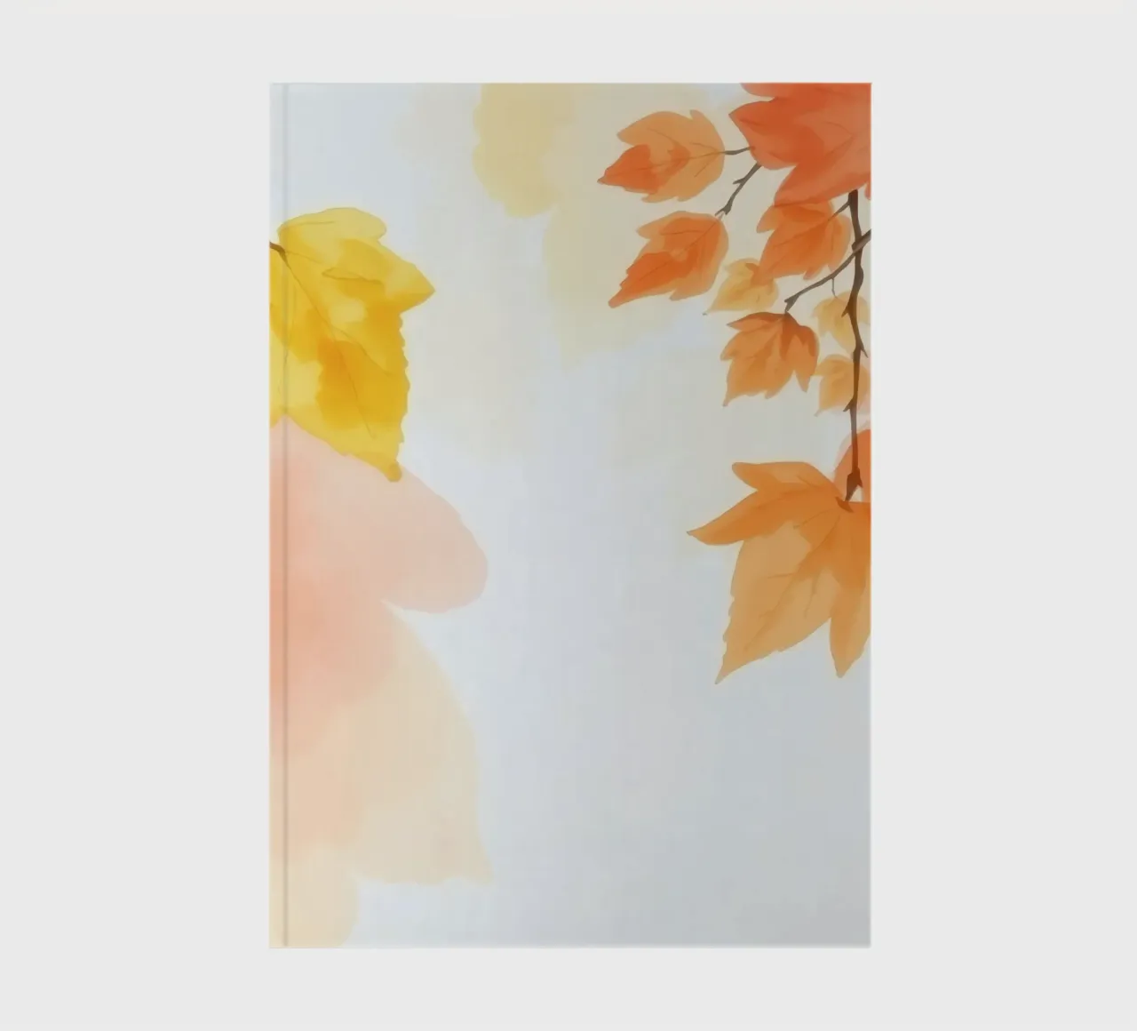 Feuilles d'automne dérivant doucement sur un fond d'art pastel doux carnet de notes de DesignDoodle