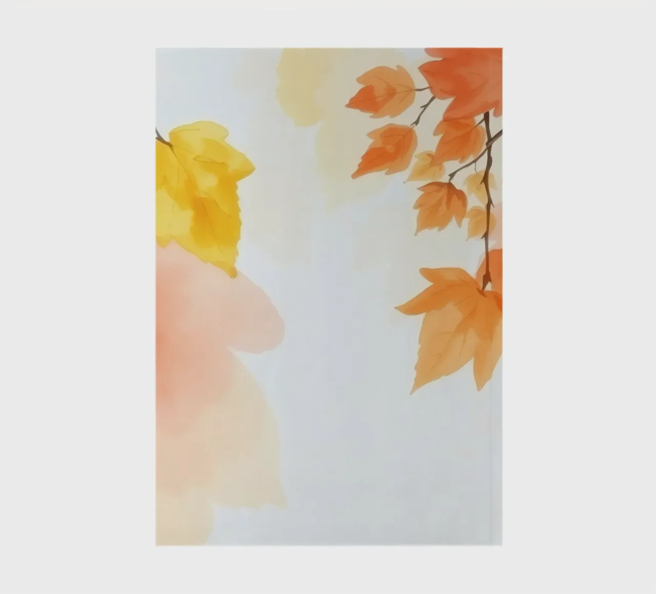Feuilles d'automne dérivant doucement sur un fond d'art pastel doux carnet de notes de DesignDoodle