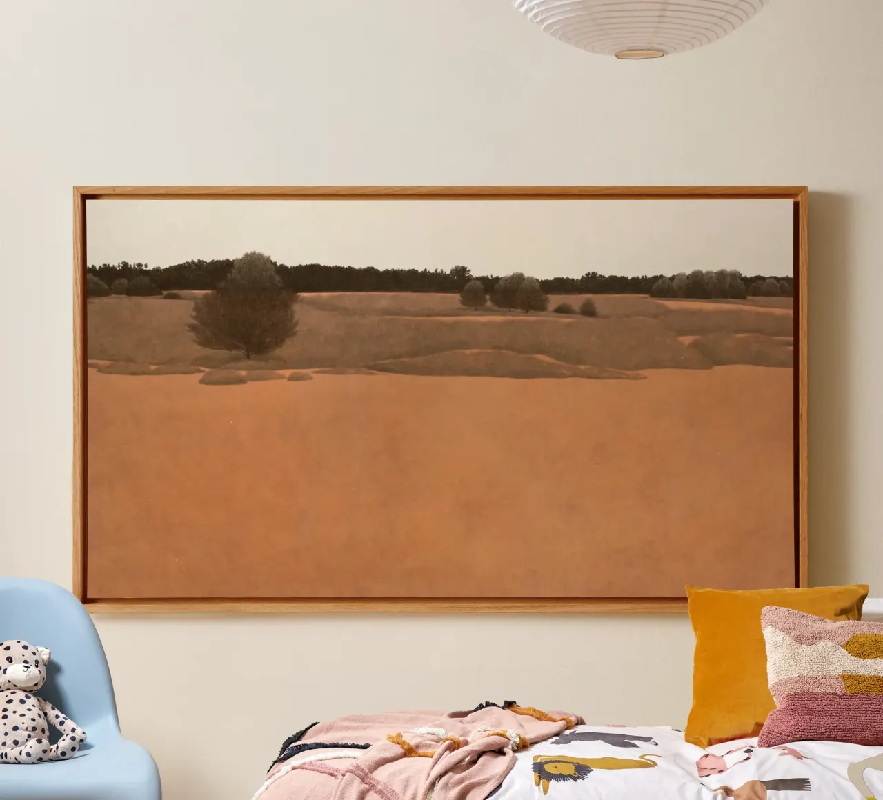 Red Sand Desert 2020 canvas with Floater frame by Soyoung Kwon