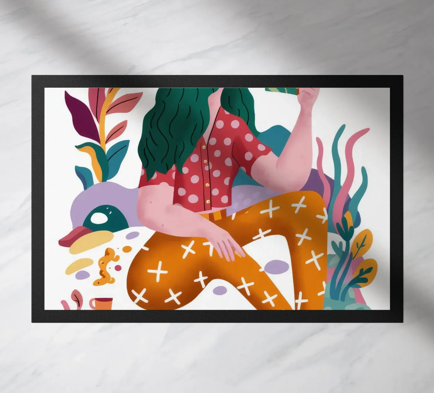 Creative Exploration doormat by Petal Canvas