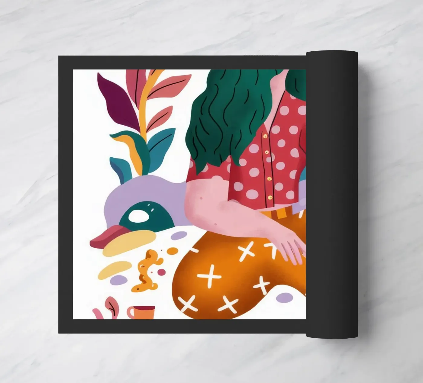 Creative Exploration doormat by Petal Canvas