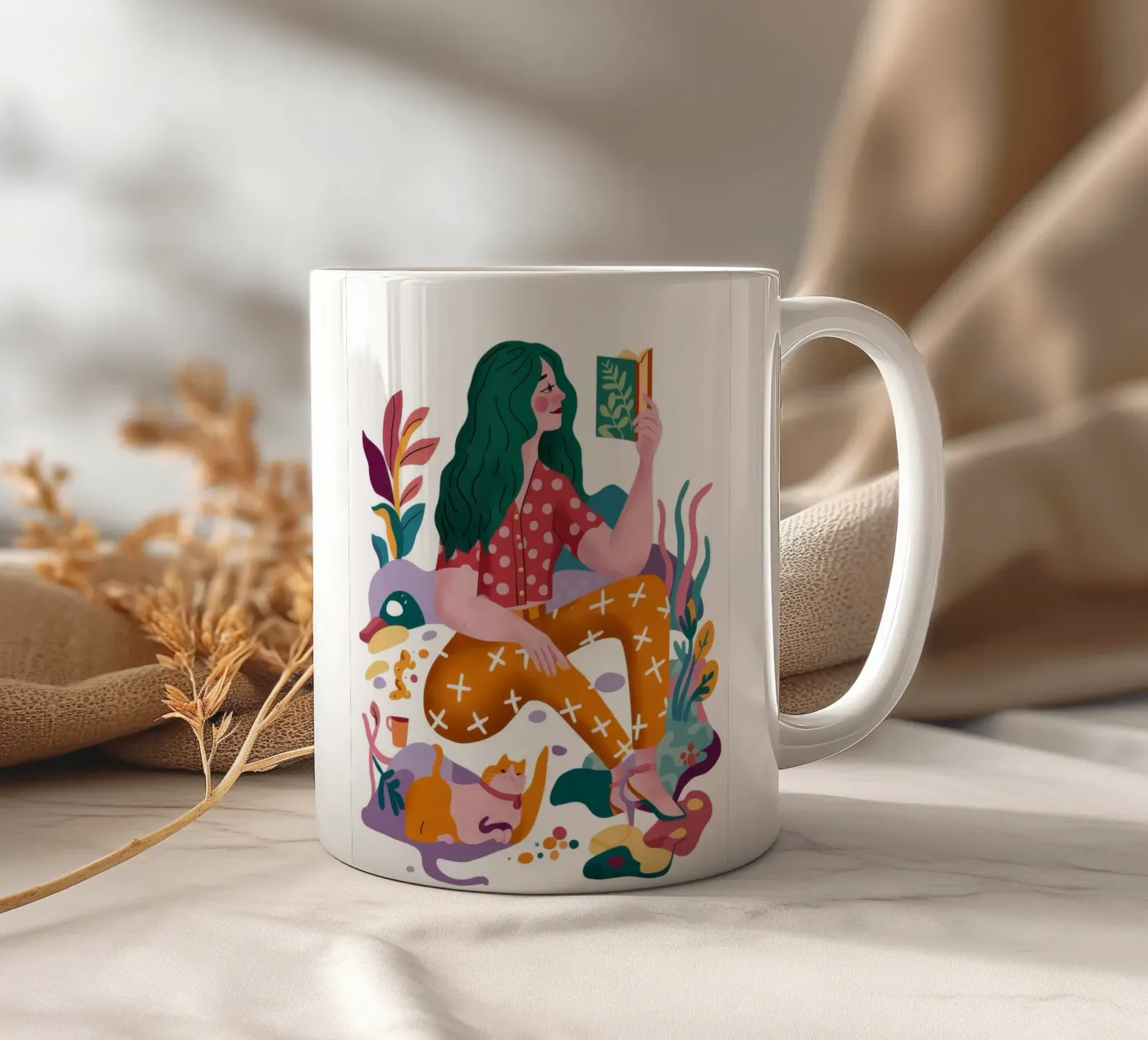 Creative Exploration ceramic mug by Petal Canvas