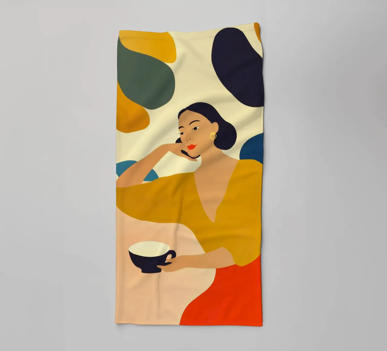 Un momento di pace nella caffetteria | Quadro di cucina asciugamano da bagno da Autofocus