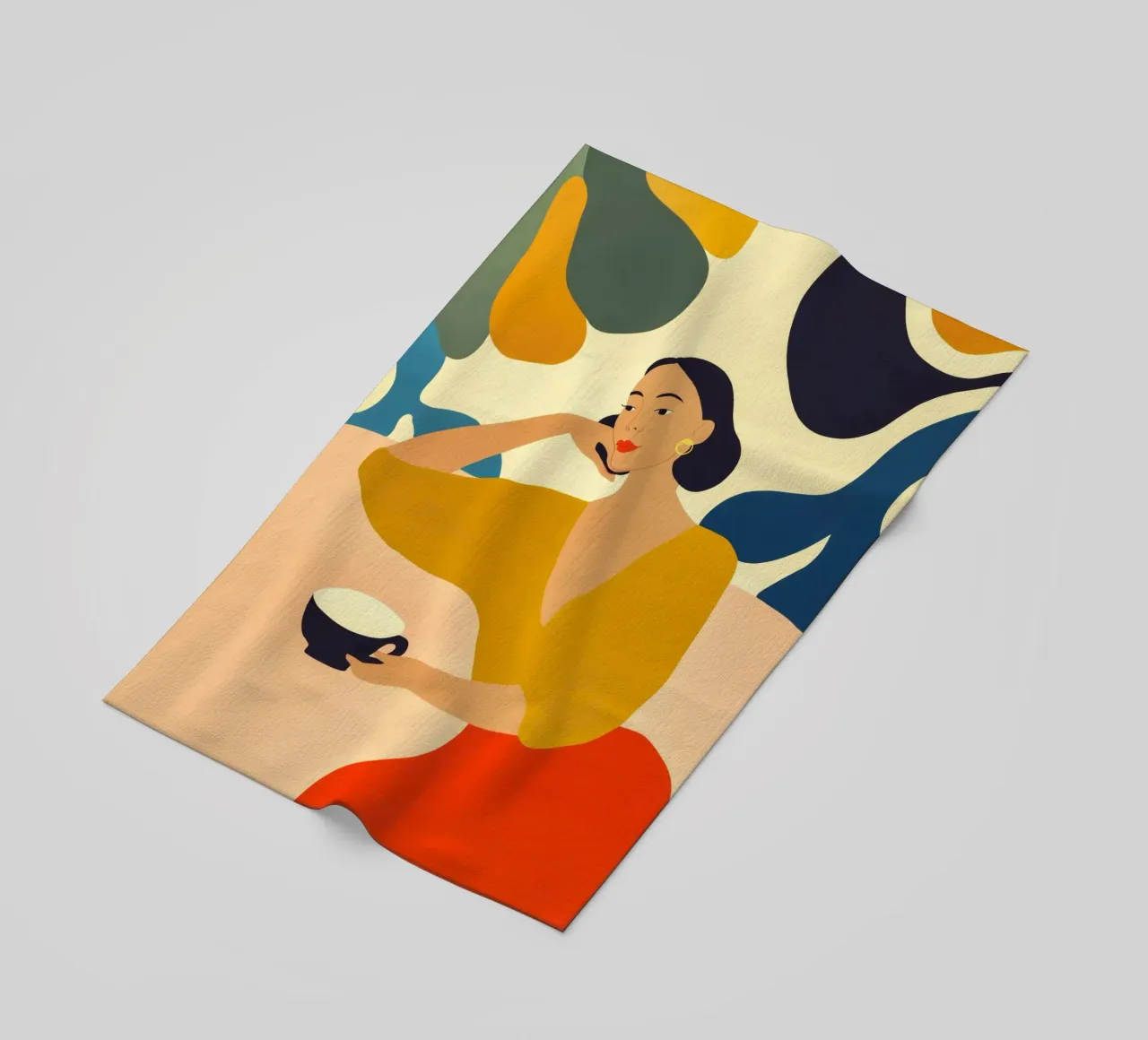 Un momento di pace nella caffetteria | Quadro di cucina telo mare da Autofocus