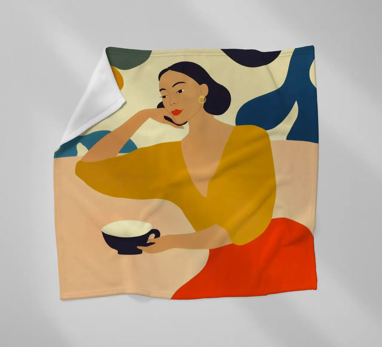 Un momento di pace nella caffetteria | Quadro di cucina coperta in pile da Autofocus