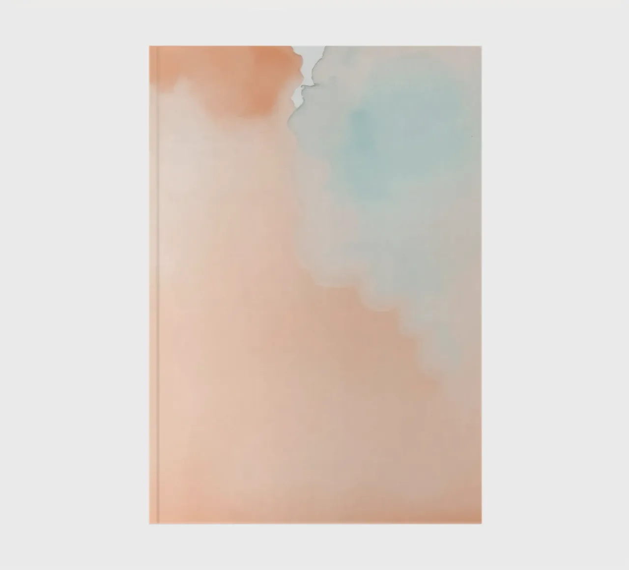 Soft watercolor background in shades of peach and light blue notebook by DesignDoodle