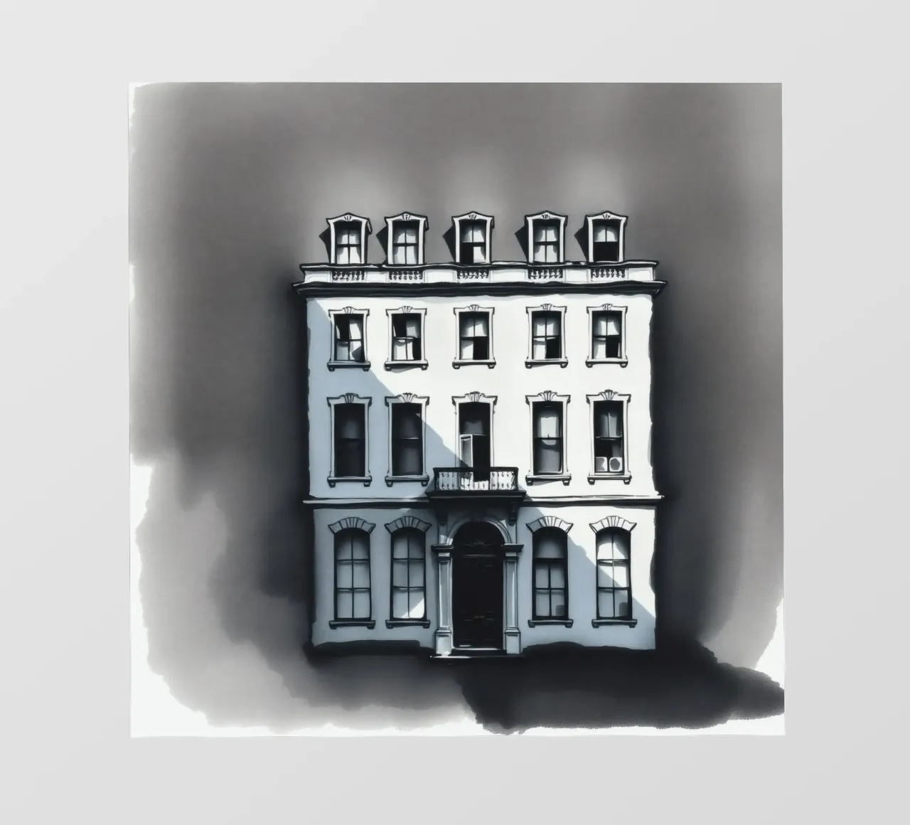 Unique architectural structure with detailed windows pvc cover by DesignDoodle