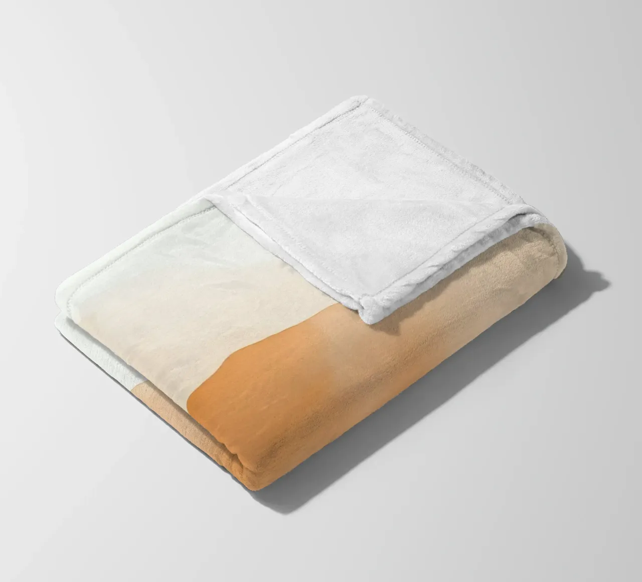 pittura astratta ad acquerello con i colori caldi del pesca e del beige coperta in pile da DesignDoodle