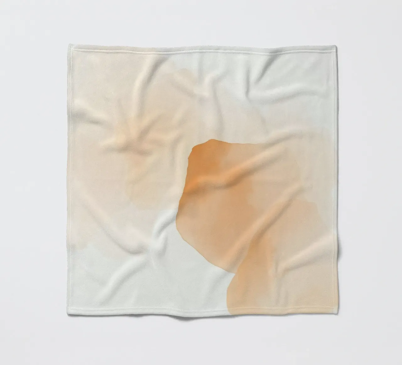pittura astratta ad acquerello con i colori caldi del pesca e del beige coperta in pile da DesignDoodle