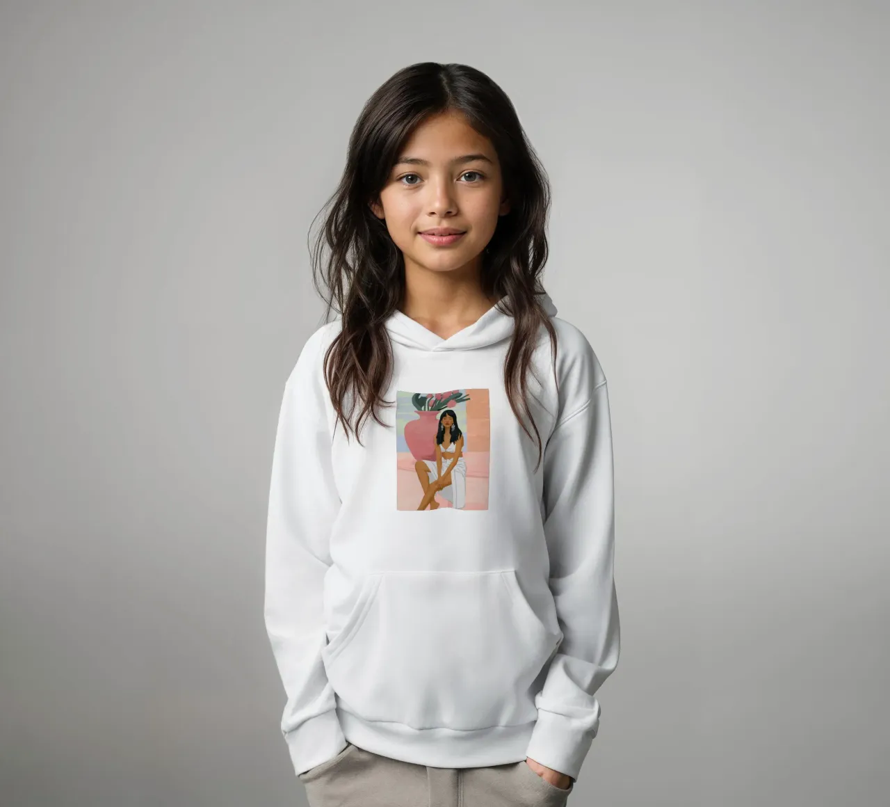 Elegant Simplicity kids hoodie by Petal Canvas