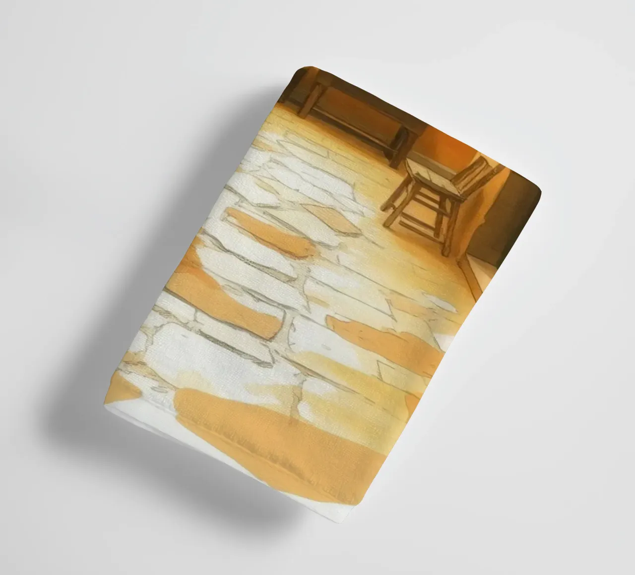 Incantevole vicolo autunnale dai colori caldi e dall'arredamento rustico asciugamano da bagno da DesignDoodle