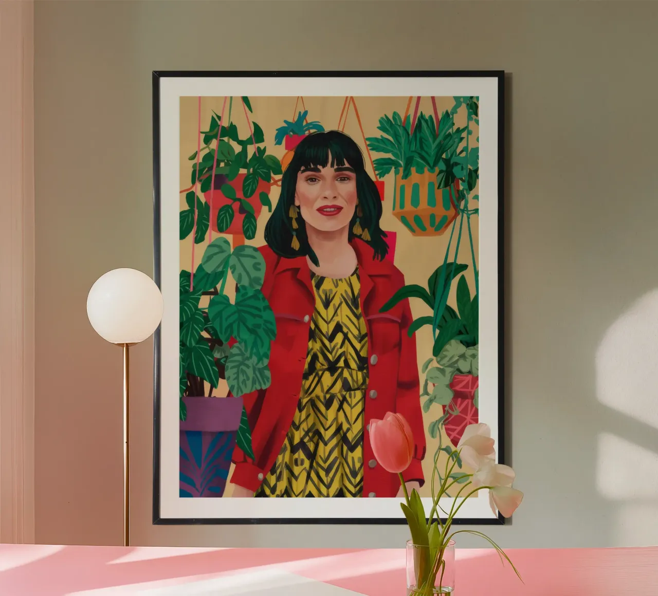 Una crescita vibrante poster con telaio in plastica da Petal Canvas